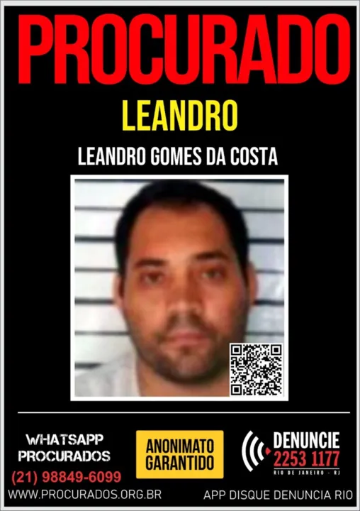 Leandro já é considerado foragido da Justiça