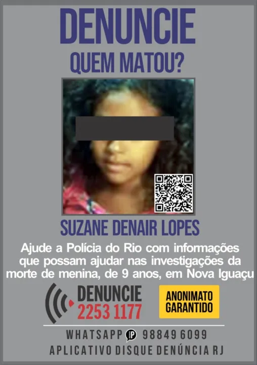 Menina de apenas nove anos foi vítima da violência 