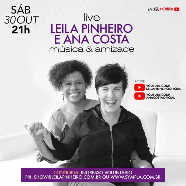 Live acontece neste sábado (30), às 21h