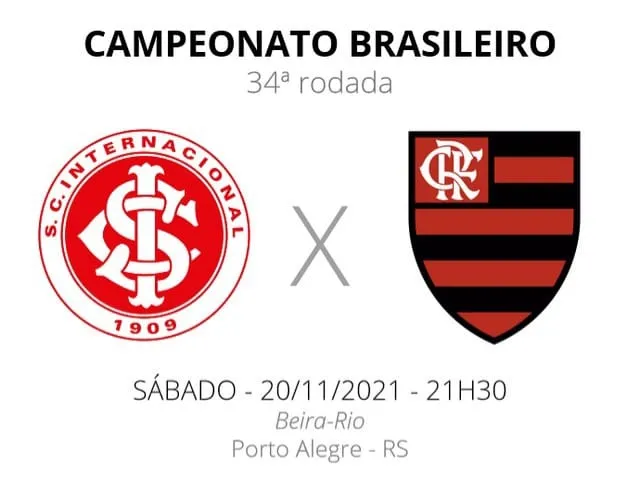 Inter e Flamengo têm encontro marcado neste sábado (20), pela Série A