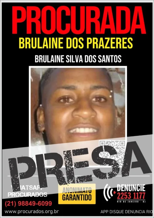 Criminosa foi presa nesta sexta-feira (26) no Rio