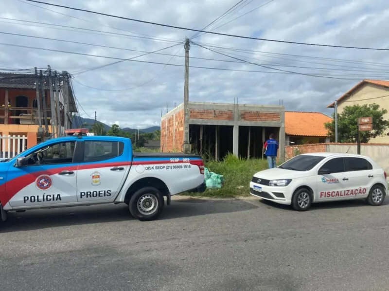 Os imóveis embargados foram identificados em fase de alvenaria