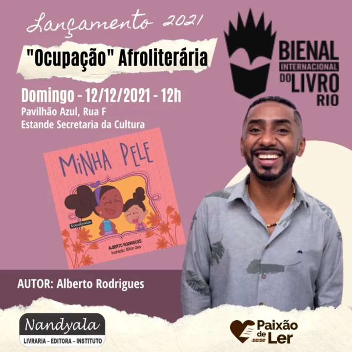O livro ficará a disposição na Bienal no espaço de ocupação Afroliterária 