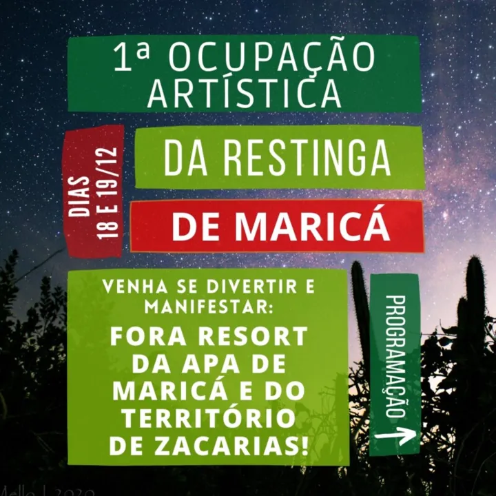 A ocupação artística acontecerá nos dias 18 e 19