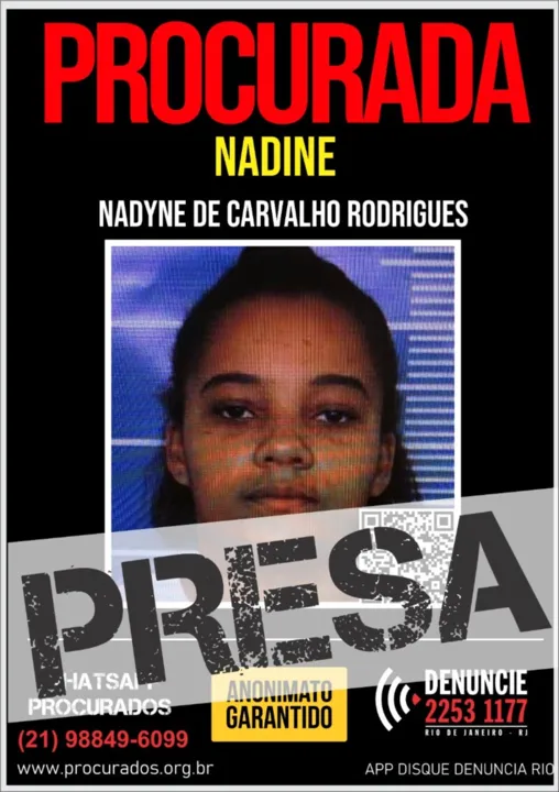 Traficante "Nadine" foi presa pela PM nesta quarta-feira (29)