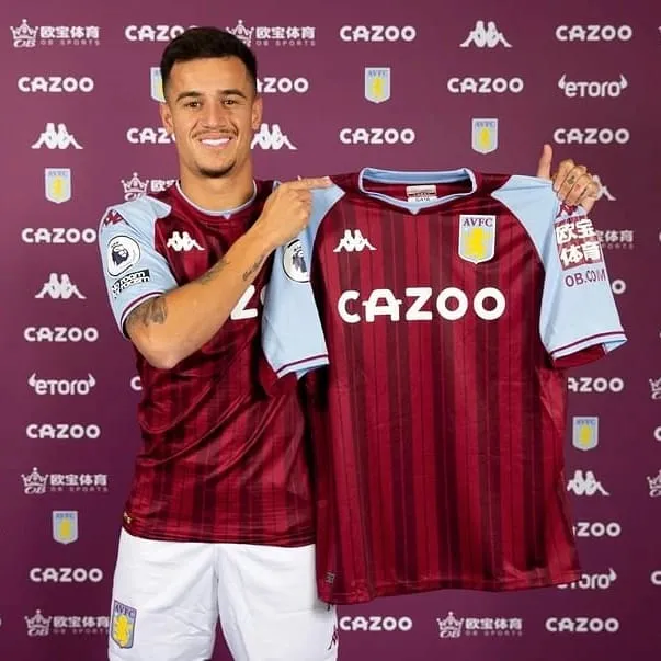 Philippe Coutinho chega por empréstimo ao Aston Villa