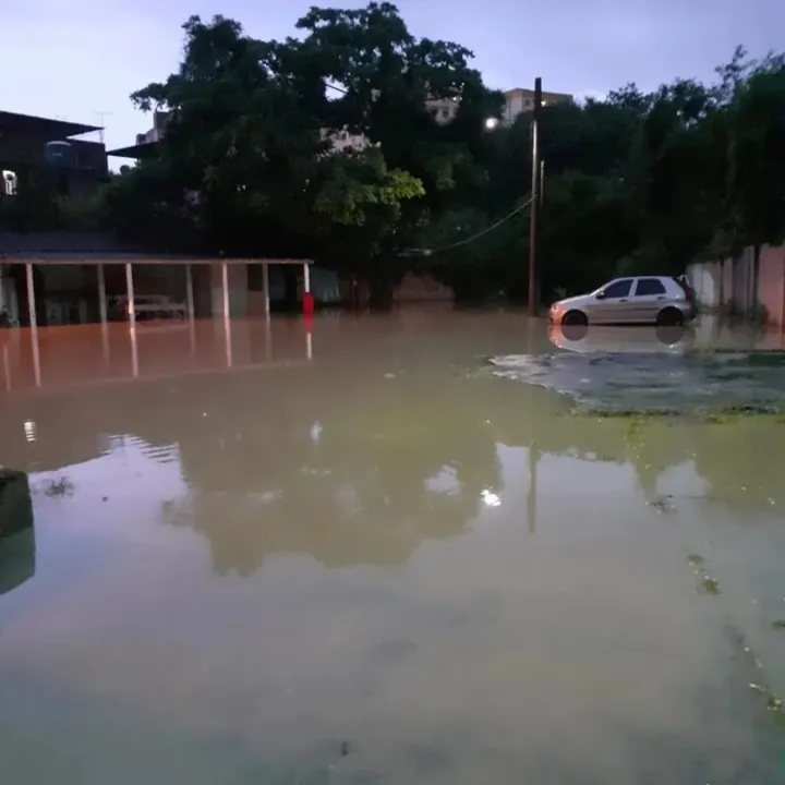 Bolsão de água formado no Colubandê neste início de ano