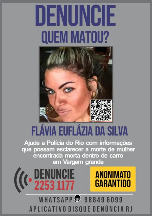 Flávia Euflázia da Silva, der 44 anos, foi morta no domingo (13)