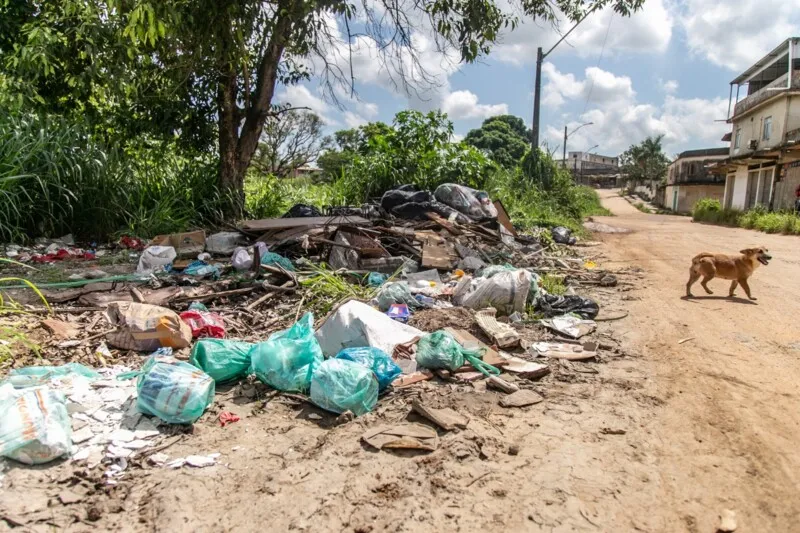 O lixo abandonado no local atrai animais