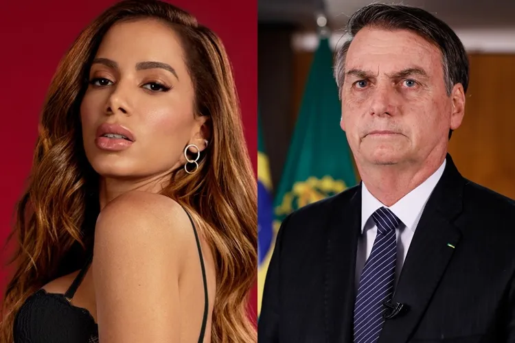 A cantora Anitta e o presidente Jair Bolsonaro trocaram farpas