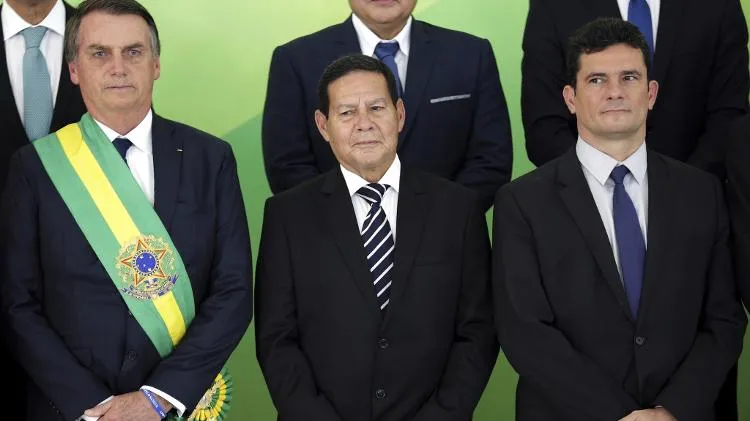 Bolsonaro, Mourão e Sérgio Moro
