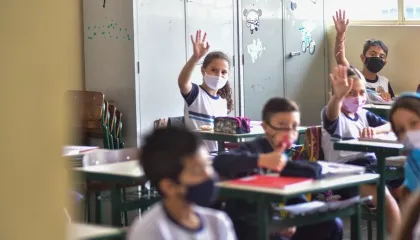 Por exemplo, em Salvador, Bahia, apenas 32% dos alunos voltaram para a sala de aula durante o retorno presencial
