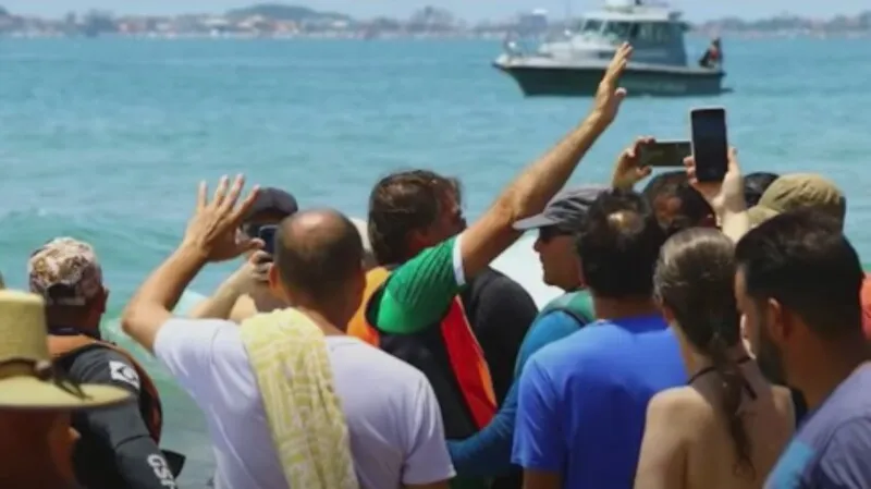 Durante as férias, Bolsonaro passeou várias vezes de jet ski