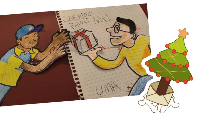 Quem adotar uma carta deverá entregar o presente na agência até 17/12