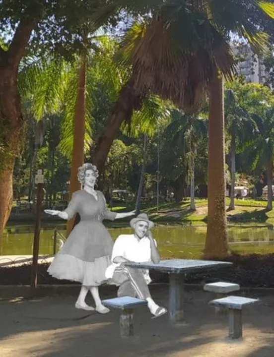 As estátuas ficarão desse jeito, segundo a Prefeitura de Niterói