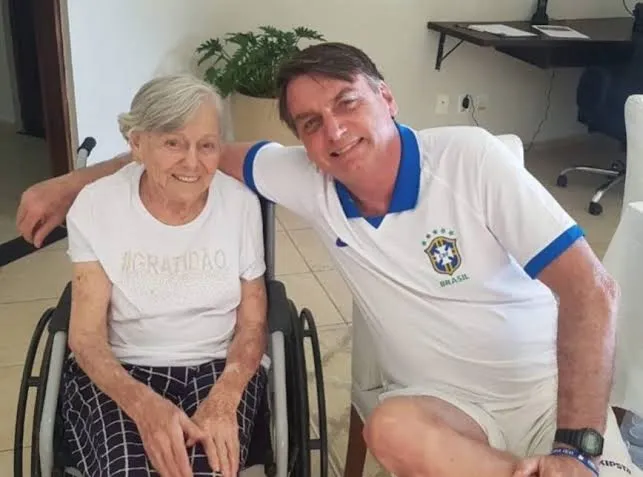 Dona Olinda e Jair Bolsonaro