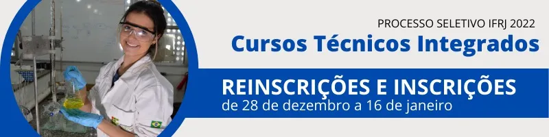 IFRJ oferece 1141 vagas para Cursos Técnicos Integrados