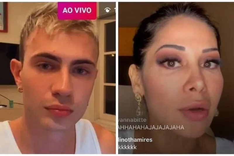 Léo Picon e Maíra Cardi estiveram em live ontem