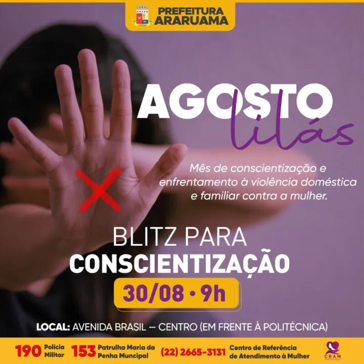 Serão distribuídos panfletos 