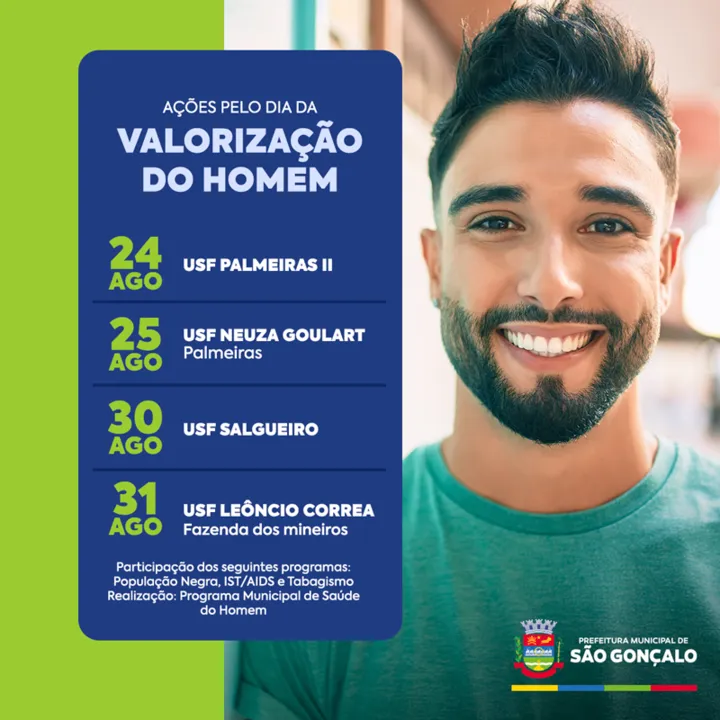 O objetivo é conscientizar os homens da importância de prevenir doenças