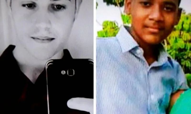 Alexander (à esquerda) e João Vitor (à direita) estavam voltando de uma pescaria 