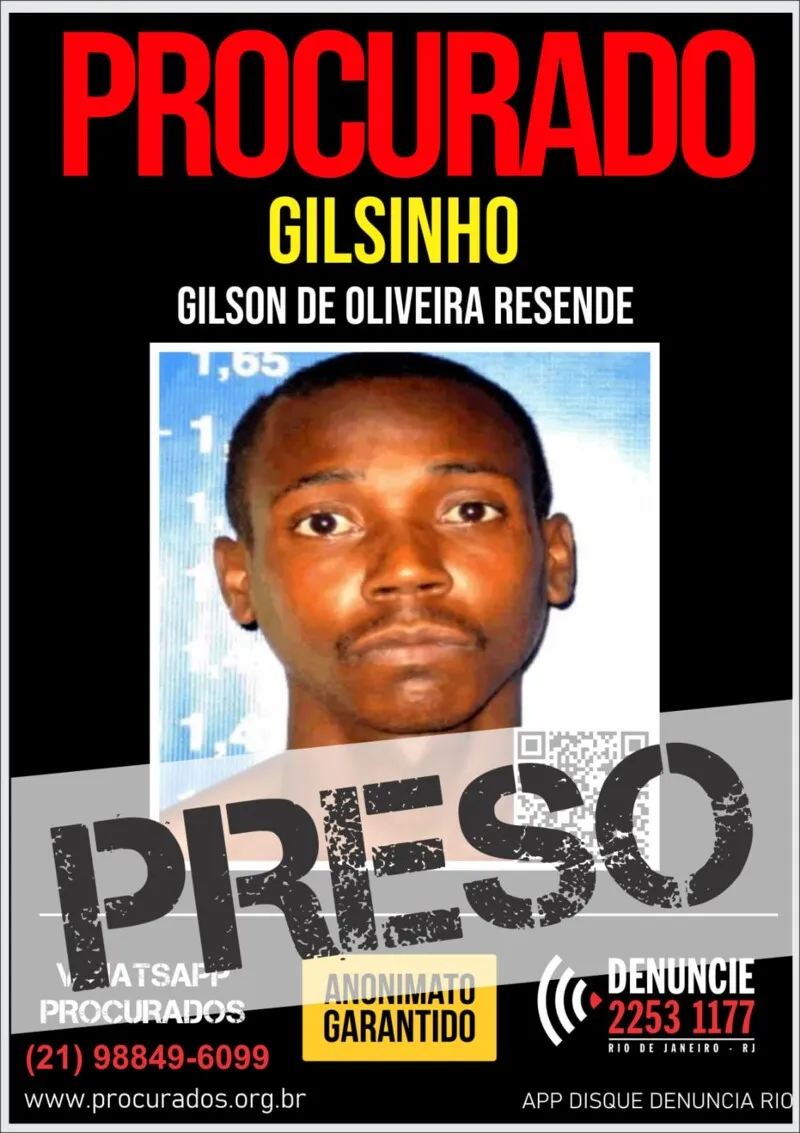 Gilsinho, é acusado de cometer diversos roubos de veículos e transeuntes na Zona Norte do Rio