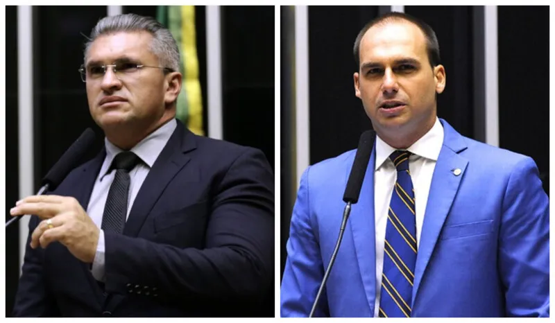 Julian Lemos e Eduardo Bolsonaro trocaram farpas