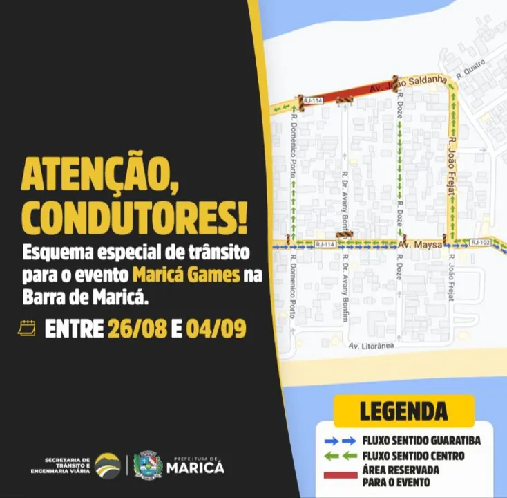 Haverá um esquema especial de trânsito para o evento