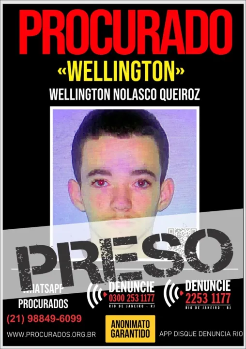 Wellington não ofereceu resistência no momento da prisão