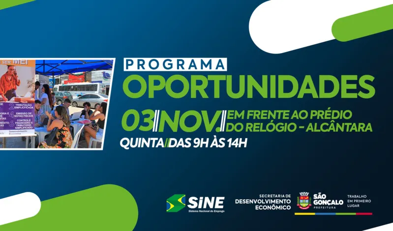 Programa acontece em frente ao prédio do relógio