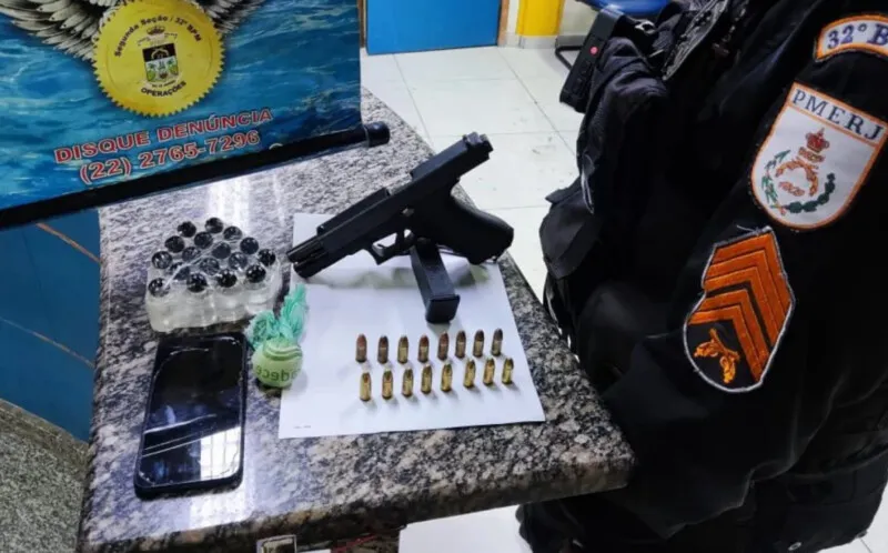 Material foi apreendido e levado para a 123ªDP (Macaé)