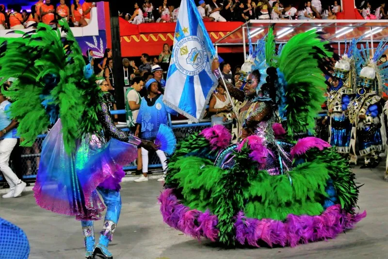 Desfile da escola de samba Unidos de Vila Isabel, uma das mais tradicionais escolas de samba da cidade do Rio de Janeiro