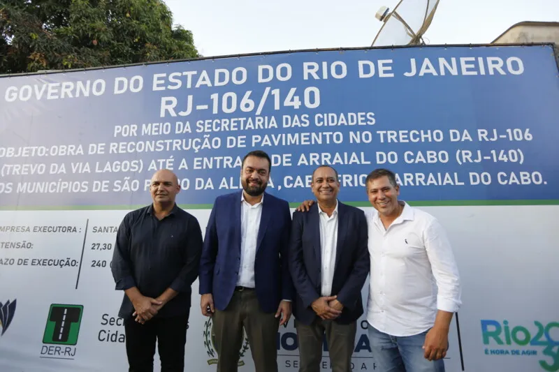 Após o comando para início das obras na RJ-106/140, o governador explicou que as intervenções são de grande importância para a Região dos Lagos, melhorando a trafegabilidade dos motoristas
