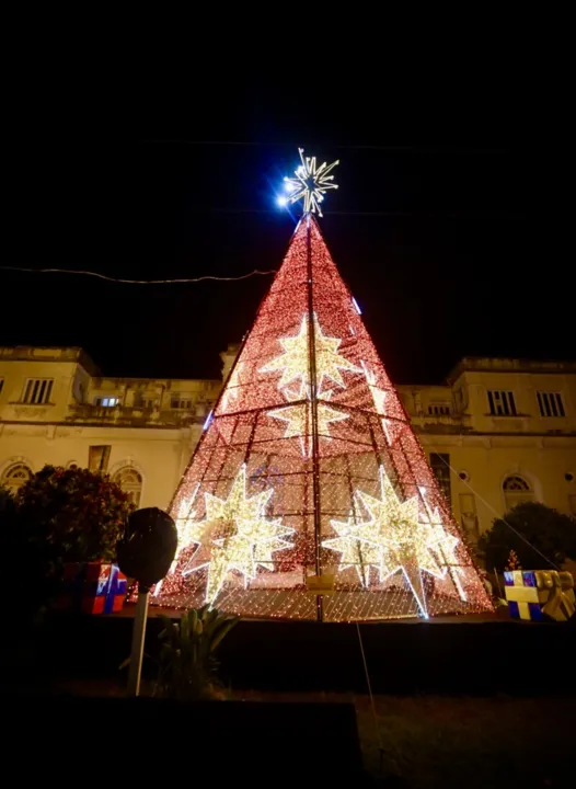 Iluminação, presépio e presentes com mais de 3 mil lâmpadas encantam no Horto Florestal