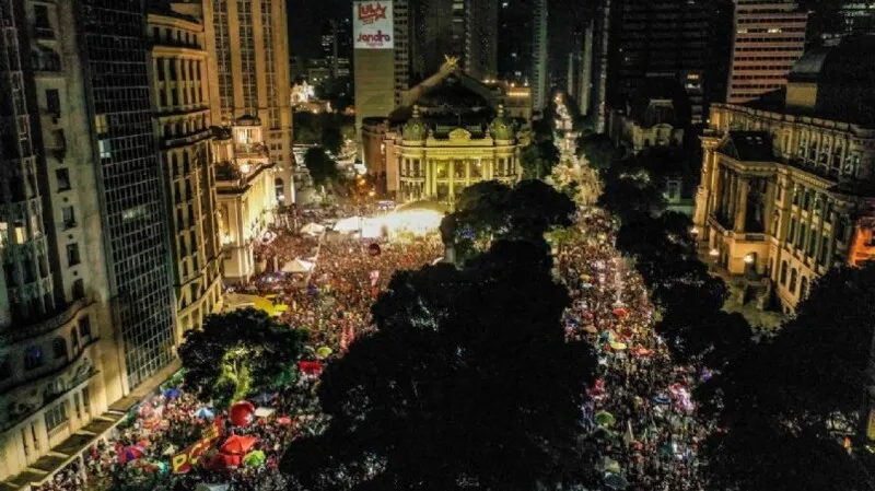 Ato na na Cinelândia, Centro do Rio, na última quinta-feira (7/7).