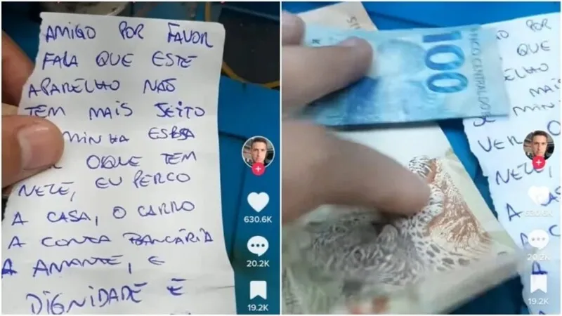 O técnico postou o vídeo no TikTok e viralizou