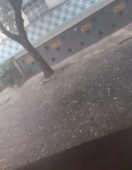 Niterói contou com chuva de granizo nesta tarde