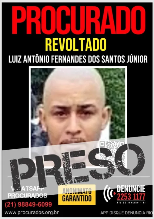 O foragido era procurado pelo crime de Evasão, Porte Ilegal e Tráfico de Drogas