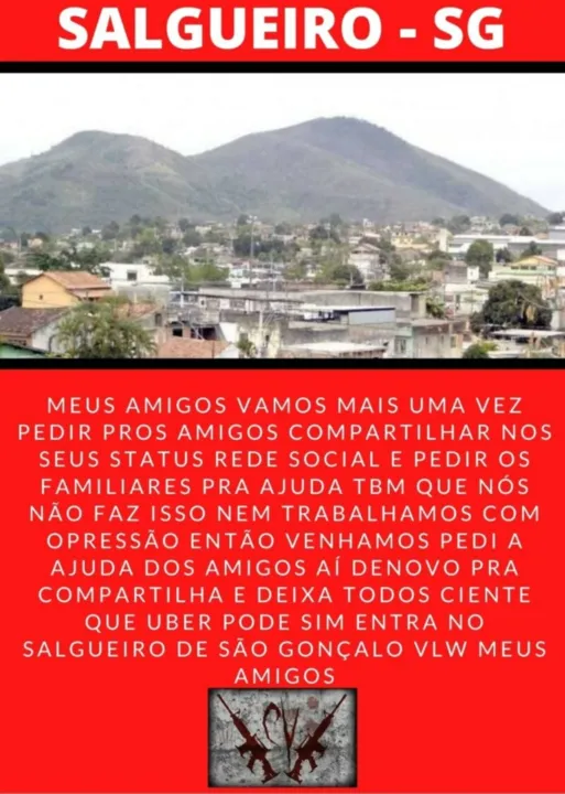 Mensagem circula em grupos de whatsapp e redes sociais