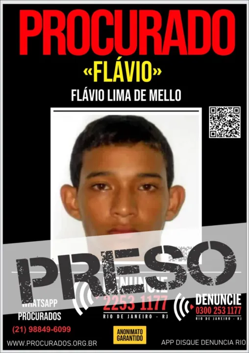 Flávio foi detido por agenters da Polinter em Bonsucesso, Zona Norte do Rio