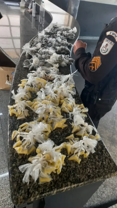 Agentes encontraram porções de maconha, cocaína e crack