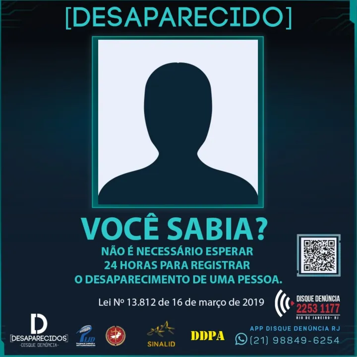 O Disque Denúncia do RJ é uma das ferramentas à disposição dos familiares e da população que souber informar o paradeiro de uma pessoa desaparecida