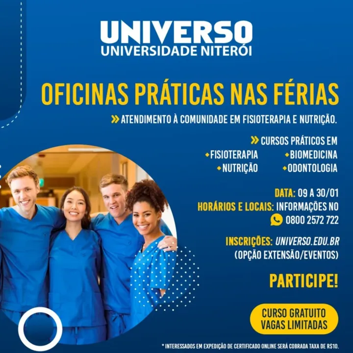 Inscrições estão abertas para toda a comunidade e podem ser feitas através do site da Universo