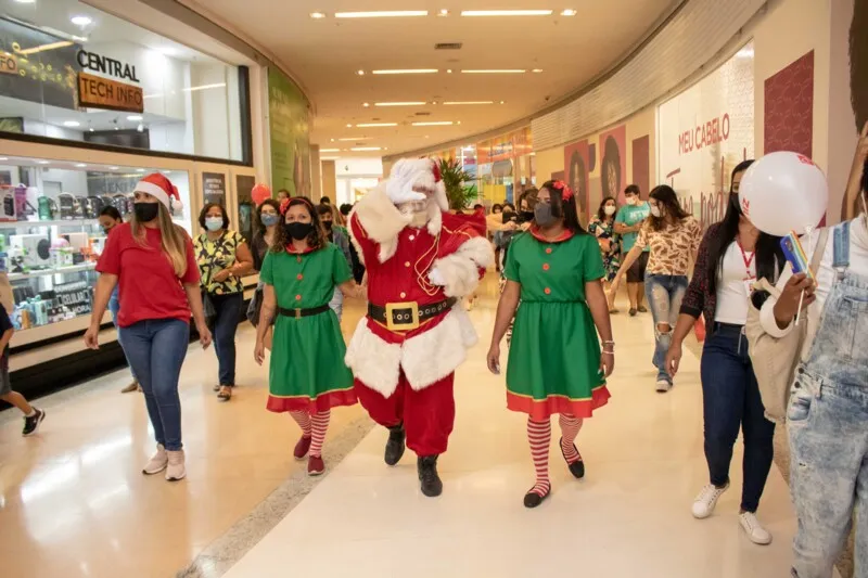 Papai Noel vai percorrer um circuito entorno do shopping