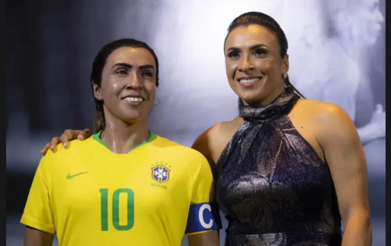 . Marta foi a segunda personalidade a receber a homenagem, que levou mais de um ano para ser produzida