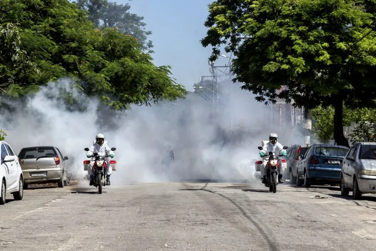 Os locais de aplicação do inseticida são definidos pelo Departamento de Vigilância em Saúde Ambiental