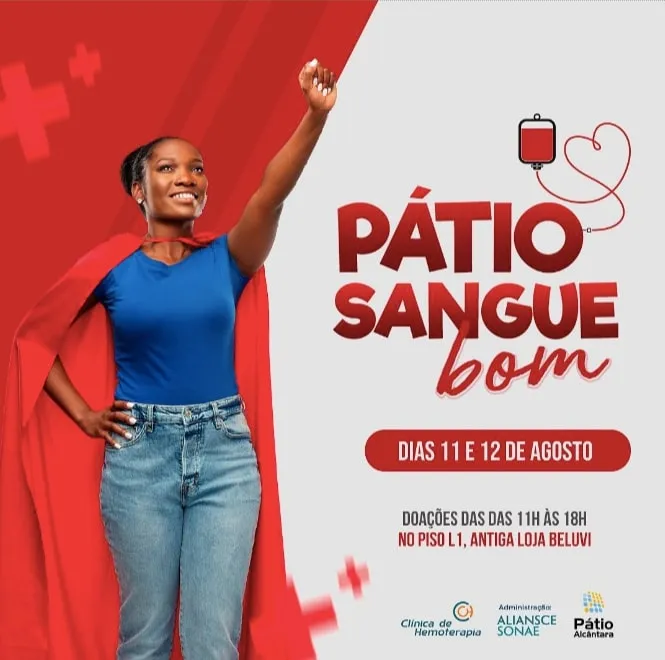 Pátio Alcântara e clínica de Hemoterapia realizam campanhas de doação de sangue