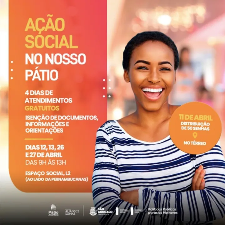 Nesta e na última terça-feira do mês, 12 e 26 de abril, o empreendimento vai oferecer facilidades, como orientação jurídica, emissão de primeira e segunda vias do CPF