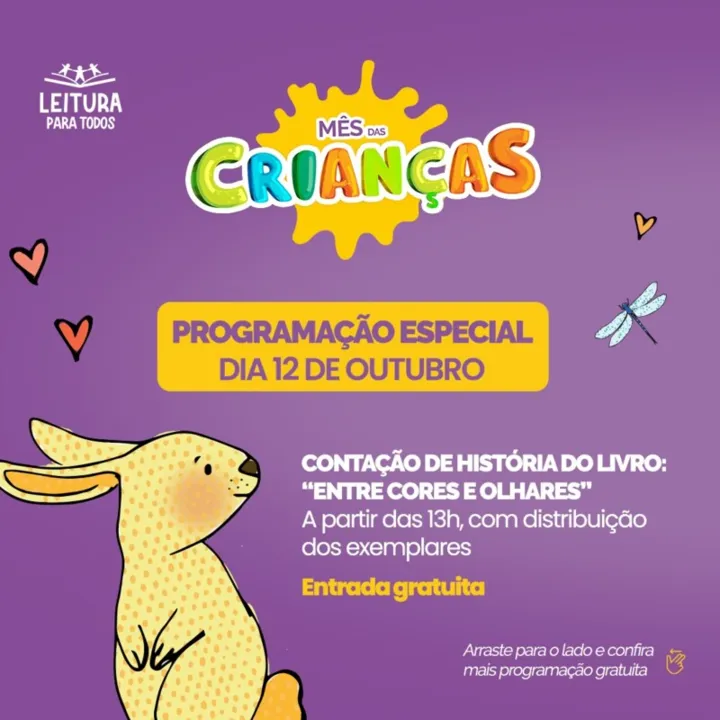 Além da comemoração de hoje (12), o shopping realizará atividades gratuitas nos sábados de outubro.