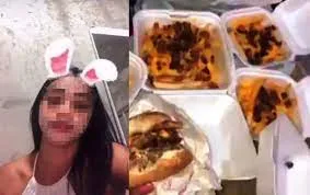 Jovem compartilhou imagens do lanche faturado às custas do entregador